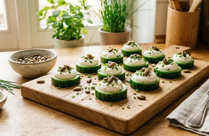 Quick Cucumber and Cream Cheese Snack